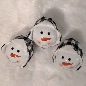 Snowman Christmas Ornaments 3 pack